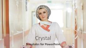  Presentation with medic - Colorful slide deck enhanced with young-nurse-doctor-in-medic backdrop and a soft green colored foreground