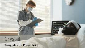  Presentation with mask nurse - Slide deck enhanced with young-nurse-or-doctor background and a light gray colored foreground