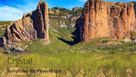  Presentation with olive grove - Slides having young-olive-grove-the-magnificent background and a gold colored foreground