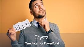  Presentation with overworked - PPT layouts featuring young-overworked-business-man-asking background and a dark gray colored foreground