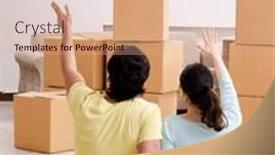  Presentation with pair - Presentation with young-pair-moving-to-new background and a lemonade colored foreground