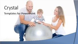  Presentation with fitness - Theme with young parents and sweet small background and a white colored foreground