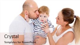  Presentation with mom baby - Audience pleasing slide deck consisting of young parents with their sweet backdrop and a  colored foreground