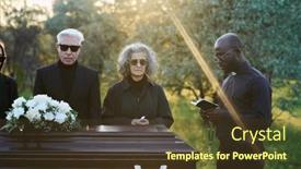  Presentation with passed away - PPT layouts having young-pastor-reading-verses background and a tawny brown colored foreground