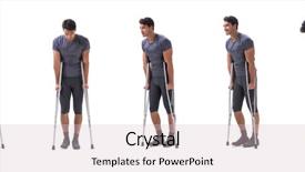  Presentation with athlete - Colorful PPT theme enhanced with young patient athlete sportsman suffering backdrop and a lemonade colored foreground