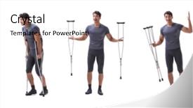  Presentation with trauma - Amazing presentation theme having young patient athlete sportsman suffering backdrop and a light gray colored foreground