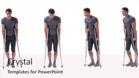  Presentation with trauma - Presentation enhanced with young patient athlete sportsman suffering background and a lemonade colored foreground