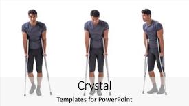  Presentation with trauma - Colorful presentation enhanced with young patient athlete sportsman suffering backdrop and a white colored foreground