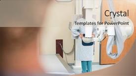  Presentation with chest - Presentation theme featuring young patient getting chest xray background and a lemonade colored foreground