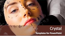  Presentation with peaceful - Colorful PPT layouts enhanced with young patient with dotted lines backdrop and a tawny brown colored foreground