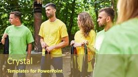  Presentation with instruction - Colorful slide deck enhanced with young-people-as-beginners backdrop and a tawny brown colored foreground