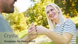  Presentation with partnership - Presentation consisting of young-people-at-a-greeting background and a yellow colored foreground