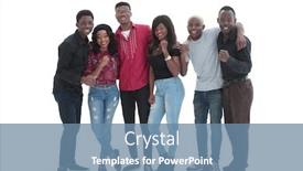  Presentation with africa - Cool new presentation design with young-people-from-different-countries backdrop and a seafoam green colored foreground