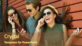  Presentation with gadget - Amazing slide deck having lifestyle internet and gadget dependence backdrop and a tawny brown colored foreground