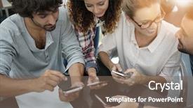  Presentation with young people diversity - Theme having young people having fun using background and a violet colored foreground