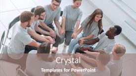  Presentation with hands holding - Slide deck consisting of young-people-holding-each background and a coral colored foreground