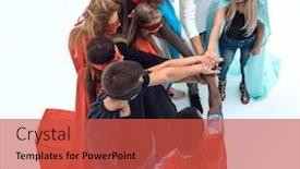  Presentation with people unity - Amazing slide deck having young-people-in-a-variety backdrop and a red colored foreground