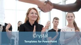  Presentation with people unity - Cool new PPT theme with young-people-in-a-variety backdrop and a teal colored foreground