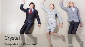  Presentation with young people in the club - PPT theme having young people in business suits background and a light gray colored foreground