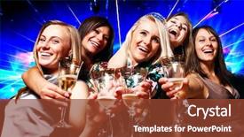  Presentation with club - Amazing slides having young people in club backdrop and a tawny brown colored foreground