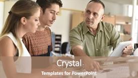  Presentation with dog training class - PPT theme having young people in engineering training background and a  colored foreground