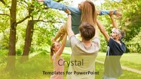  Presentation with building team - Presentation featuring young-people-lifting-a-woman background and a  colored foreground