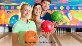  Presentation with women - Slide deck having young-people-or-friends-man background and a coral colored foreground