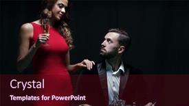  Presentation with poker - PPT theme having young people playing poker at the table background and a wine colored foreground