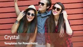  Presentation with teenage love - Theme having young people posing with penny background and a tawny brown colored foreground