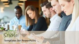  Presentation with phone addiction - Audience pleasing presentation theme consisting of young-people-with-cell-phone backdrop and a lemonade colored foreground