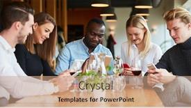  Presentation with phone addiction - PPT theme having young-people-with-mobile-phone background and a coral colored foreground