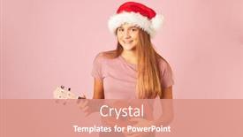  Presentation with performer - Slide deck consisting of young-performer-woman-playing-ukulele background and a coral colored foreground