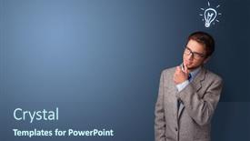  Presentation with idea - PPT layouts enhanced with young-person-looking-for-new background and a ocean colored foreground