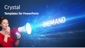  Presentation with elasticity of demand - PPT theme enhanced with young-person-shouting-in-loudspeaker background and a ocean colored foreground