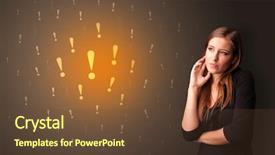  Presentation with person help sign poverty - Slide set featuring stop search - young person standing with exclamation background and a tawny brown colored foreground