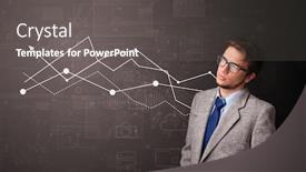  Presentation with concept - Audience pleasing PPT layouts consisting of young-person-standing-with-increasing backdrop and a dark gray colored foreground