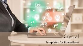  Presentation with social media network - 