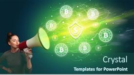  Presentation with yelling - Audience pleasing theme consisting of young-person-yelling-in-megaphone backdrop and a ocean colored foreground