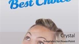  Presentation with shipping - Audience pleasing slide set consisting of young persons head looking with gesture at shipping and order signs backdrop and a coral colored foreground