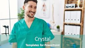  Presentation with face pain - PPT layouts having young-physiotherapist-man-working background and a  colored foreground