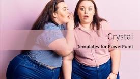  Presentation with talk - Amazing presentation having young-plus-size-twins-wearing backdrop and a lemonade colored foreground