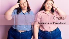  Presentation with acne - Slide set consisting of young-plus-size-twins-wearing background and a lemonade colored foreground