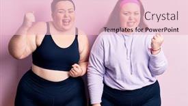  Presentation with anger - Audience pleasing theme consisting of young-plus-size-twins-wearing backdrop and a lemonade colored foreground