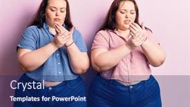  Presentation with inflammation - Cool new PPT theme with young-plus-size-twins-wearing backdrop and a navy blue colored foreground