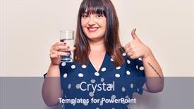  Presentation with young sing woman singing young - PPT layouts consisting of young-plus-size-woman-drinking background and a ocean colored foreground