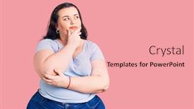  Presentation with clothes - Presentation theme featuring young-plus-size-woman-wearing background and a coral colored foreground