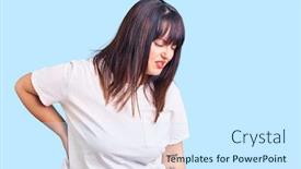  Presentation with backache - Presentation design with young-plus-size-woman-wearing background and a white colored foreground