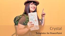  Presentation with explorer - Slide set enhanced with young-plus-size-woman-wearing background and a yellow colored foreground