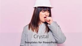  Presentation with health care - Cool new PPT layouts with young-plus-size-woman-wearing backdrop and a light gray colored foreground