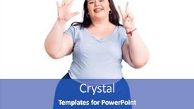  Presentation with plus size fashion model - Slide set featuring young-plus-size-woman-wearing background and a teal colored foreground